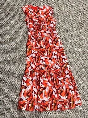 Nine West Red and Pink Floral Dress